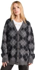 R13 Fluffy Plaid Oversized Distressed Edge Cardigan at Shopbop