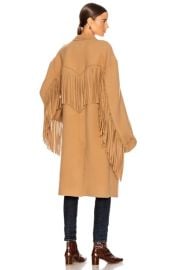 R13 Fringe Coat in Camel  FWRD at Forward