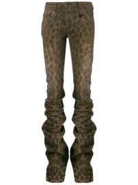 R13 Leopard Print Gathered Skinny Trousers - Farfetch at Farfetch