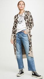 R13 Long Leopard Cashmere Cardigan at Shopbop