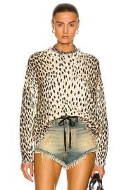 R13 Oversized Sweater in Cheetah Print FWRD at FWRD