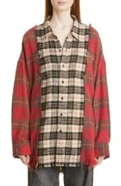 R13 Patchwork Plaid Work Shirt at Nordstrom