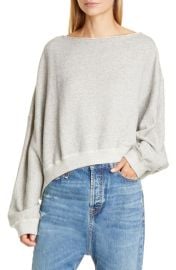 R13 Patti Wide Neck Sweatshirt at Nordstrom