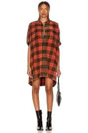 R13 Plaid Oversized Boxy Dress in Red  Black Plaid  FWRD at Forward