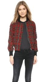 R13 Plaid Shrunken Flight Jacket at Shopbop