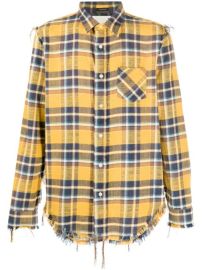 R13 Plaid long-sleeve Shirt - at Farfetch