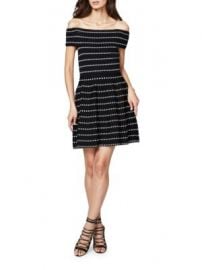 RACHEL Rachel Roy - Dot-Print Off-The-Shoulder Dress at Saks Off 5th