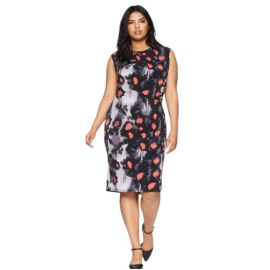 RACHEL Rachel Roy Dresses Rachel Rachel Roy Black Red Printed Ruched Sleeveless Bodycon Sheath Midi Dress Poshmark at Poshmark