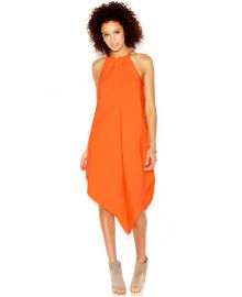 RACHEL Rachel Roy Halter Neck Handkerchief Hem Dress at Macys