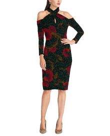 RACHEL Rachel Roy Simone Floral-Printed Crisscross-Halter Sheath Dress   Reviews - Dresses - Women - Macy s at Macys