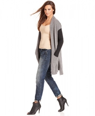 RACHEL Rachel Roy Sweater Long-Sleeve Colorblocked Cardigan - Sweaters - Women - Macys at Macys