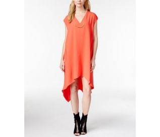 RACHEL Rachel Roy Sydney Dress Cap-Sleeve V-Neck Sheath Dress in pop at Macys