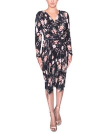 RACHEL Rachel Roy Sylvia Floral-Print Faux-Wrap Dress - Macys at Macys