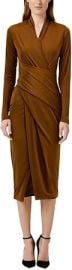 RACHEL Rachel Roy Womens Faux Wrap Midi Wrap Dress at Womens Clothing store at Amazon