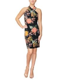 RACHEL Rachel Roy Womens Harland Floral-Print Halter Dress - Macys at Macys