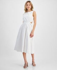 RACHEL Rachel Roy Womens Mila Scoop-Neck Midi Cutout Dress - Macys at Macys