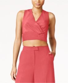 RACHEL Rachel Roy Zip-Back Crop Top  Flamingo at Macys