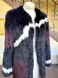 RACHEL ZOE Genuine Rabbit Fur Knit Coat NWOTsz XS Fits Generous eBay at eBay