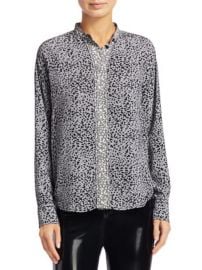 RAG  BONE - CHRISTINE TWO-TONE LEOPARD PRINT BLOUSE at Saks Fifth Avenue