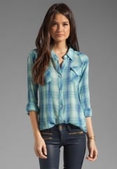 RAILS Taylor Button Down in Mint at Revolve