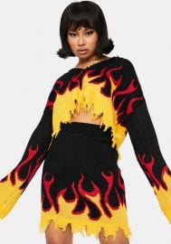 RAISE HELL SWEATER SKIRT SET at Dolls Kill