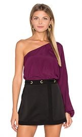 RAMY BROOK Kanye One Shoulder Top in Sangria from Revolve com at Revolve