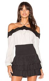 RAMY BROOK Sandy Top in Soft White  amp  Black from Revolve com at Revolve