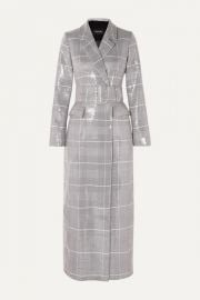 RASARIO - Sequined checked double-breasted tweed coat at Net A Porter