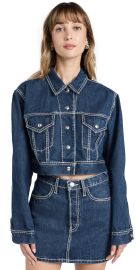 RE/DONE Cropped Denim Trucker Jacket at Shopbop