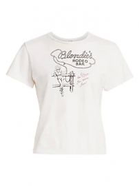 RE DONE - Blondie  039 s Rodeo Bar Classic Cotton Tee at Saks Fifth Avenue