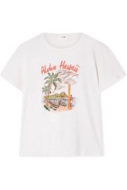 RE DONE - Classic printed slub cotton-jersey T-shirt at Net A Porter