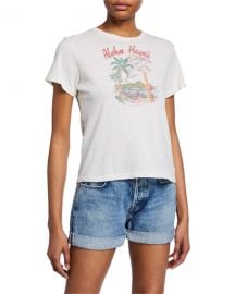 RE DONE Aloha Short-Sleeve Graphic Cotton Tee at Neiman Marcus