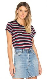 RE DONE Boxy Striped Tee in Red  amp  White from Revolve com at Revolve