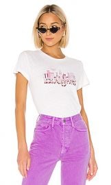 RE DONE Los Angeles Skyline Classic Tee in Vintage White from Revolve com at Revolve