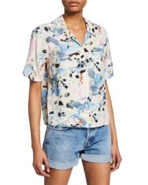 RE DONE Printed Hawaiian Shirt at Neiman Marcus