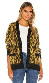 RE DONE x WW84 90s Oversized Cardigan in Cheetah Intarsia from Revolve com at Revolve