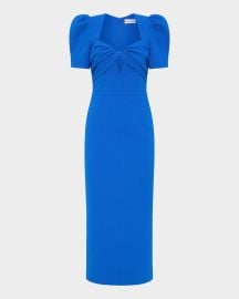 REBECCA VALLANCE Antonella Puff-Sleeve Sweetheart Midi Dress at Neiman Marcus