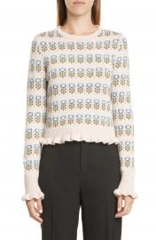 RED Valentino Floral Jacquard Sweater   Nordstrom at Nordstrom