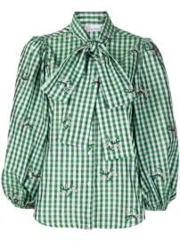 RED Valentino Gingham pussy-bow Blouse - Farfetch at Farfetch