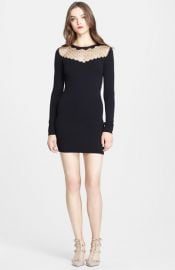 RED Valentino Point dand39Esprit Yoke Knit Dress at Nordstrom