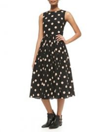 RED Valentino Polka Dot Fit and Flare Dress at Neiman Marcus