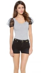 RED Valentino Puff Sleeve Bodysuit at Shopbop