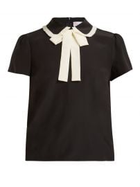 RED Valentino Pussy-bow silk-crepe blouse at Matches