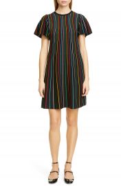 RED Valentino Rainbow Stripe Shift Dress   Nordstrom at Nordstrom