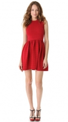 RED Valentino Scalloped Knit Sleeveless Dress at Shopbop