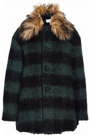 RED Valentino Striped felt coat at The Outnet