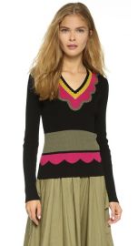 RED Valentino V Neck Pullover at Shopbop