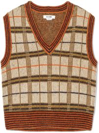 REDONE 60s plaid-check wool-blend Vest - at Farfetch