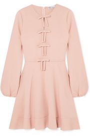 REDValentino   Bow-detailed crepe mini dress at Net A Porter