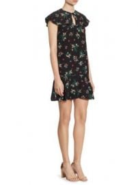 REDValentino - Floral-Print Silk Keyhole Dress at Saks Fifth Avenue